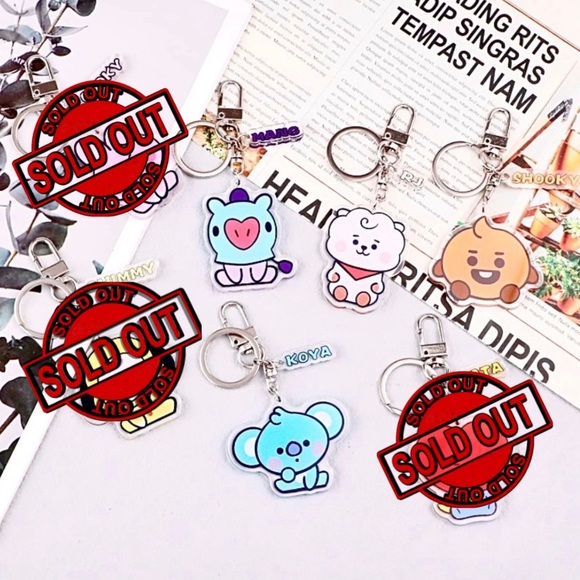 BT21 BTS Acrylic Keychain Bag Charm Kpop - Picture 4 of 4
